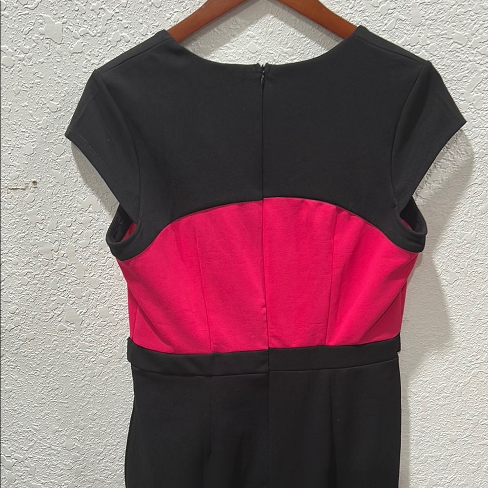 NY collection Elegant Pink and Black Dress size 8 GUC… - Picture 7 of 12